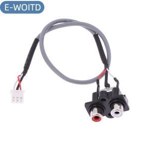 【E-WOITD】 Cáp tín hiệu âm thanh 30cm 2 RCA để XH2.54MM-3PIN ổ cắm đầu vào âm thanh giao diện tín hiệu âm thanh mở rộng cho bảng điều khiển Bộ khuếch đại