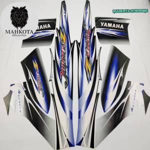 STRIPING STICKER LIS LES POLET yamaha jupiter z silver hitam biru 2007 list body standar berkualitas termurah Mahkota Stiker