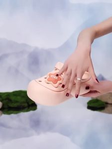 [Free Shipping] WomenS Shoes Odor-Resistant Height-Increasing Thick-Soled Perforated Design Fashionable For Summer And Outdoor Wear Non-Slip Beach Sandals With Detachable DIY Accessories