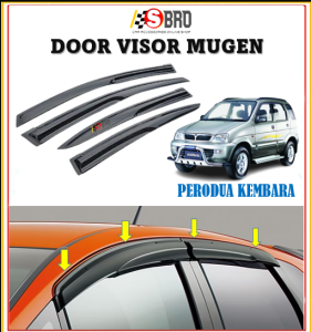 PERODUA KEMBARA Mugen Door Visor Air Press Window Style Acrylic Wind Deflector (4PCS/SET)