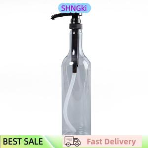 SHNGki 750ml Transparent Coffee Syrup Bee Drip Storage Dispenser Pump Bottle Squeeze Milk Bottle Honey Jar Container
