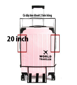[HCM] Trùm bọc vali nhựa 20-24-28-30 inch trong suốt có dây kéo các khe mới hiện đại hơn {Giá sỉ}