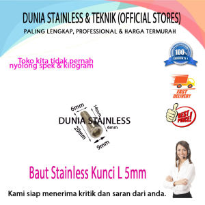 Baut Stainless Kunci L 5mm 201 aksesoris stainless steel