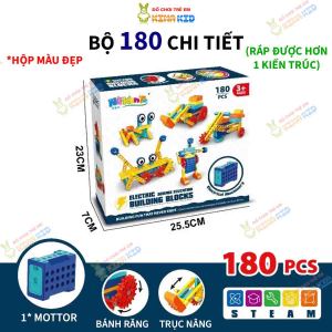 Đồ chơi lắp ráp Robot 250 chi tiết tự chuyển động thú vị cho bé phát triển tư duy sáng tạo - kinakid
