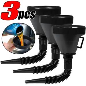 3PCSCar Refueling Funnel Gasoline Foldable Engine Oil Tool Plastic Funnel Car Motorcycle Refueling Tool Auto Accessories