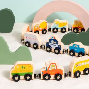 ZHUJI ตัวเลข/สัตว์/ผลไม้/ไดโนเสาร์ ของเล่นรถไฟไม้แม่เหล็ก ทางการศึกษา ประสานมือและตา ชุดรถไฟตัวเลขมอนเตสซอรี่ ของเล่นประกอบ หลากสี รถไฟดิจิตอลแม่เหล็ก การศึกษาเบื้องต้น