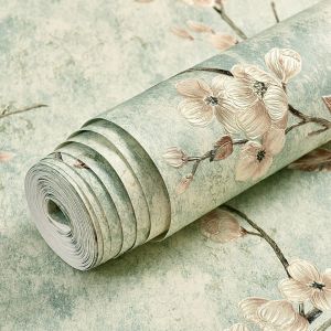 MODERNLUX Self Adhesive Wall Stickers Flower 3D Wall Paper Non-woven Wall Decorwall Stickers Bedroom TV Background