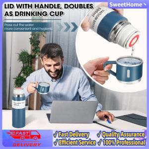 Insulated Flask 500ml/17.6oz Stainless Steel Thermo Bottle with Cup for Coffee Water Hot and Cold Drink Flasks