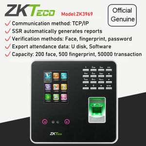 Biometrics Time Attendance with Wifi ZKTeco Biometrics Face Recognition Biometric Fingerprint Attendance Monitoring System Time In Time Out Machine 1000 User 300 Face 1000 Fingerprint