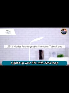 LED USB 3 Modes Dimmable Foldable Table Lamp Study Bedside Living Room Night Light Lampu Meja Sisi Katil LED
