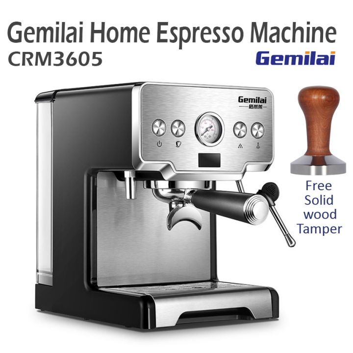 Gemilai CRM3605 Espresso Machine. SemiAuto Espresso Machine With 15
