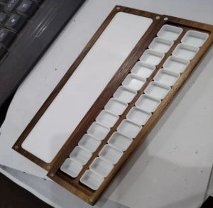 24Grid 2Ml Professional เกรดโปร่งใสสีน้ำ Pigment กล่องบรรจุภัณฑ์อุปกรณ์ศิลปะภาพวาดกลางแจ้งสีน้ำ Palette Tool