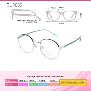 Gọng kính cận 2052 hợp kim thời trang mắt kính OURESS nam nữ siêu nhẹ siêu bền