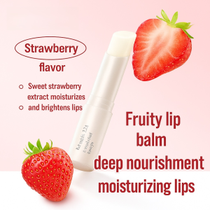 Fruit Strawberry Sweet Fruity Lip Balm Moisturizing Hydrating Lipstick Lip Improves Chapped Lips Long Lasting Color Boost