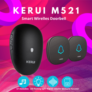 Bel Rumah Wireless KERUI M521  Multi Tone Doorbell 2 Transmitter F52