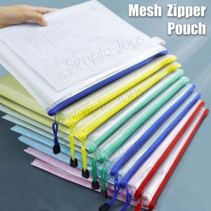 Zip Bag Organizer Mesh Zipper Pouch File Folder With A3 A4 A5 B5 B4 Size