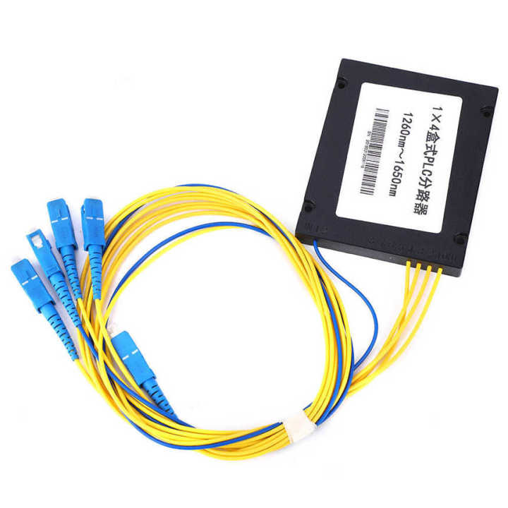 PLC Fiber Splitter Single Mode Low Insertion Loss 1X4 SC/UPC Interface ...