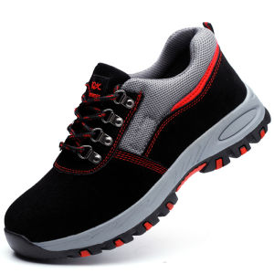 Sepatu Safety Boots Pria Cowok Touring Tracking Ujung Besi Kerja Proyek Olahraga Lapangan Safety Shoes 066
