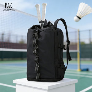 LouisWill Sports Backpack Tennis Racket Holder Backpack Large Capacity Sports Bag Water Resistant For Tennis Pickleball Badminton Gym Travel