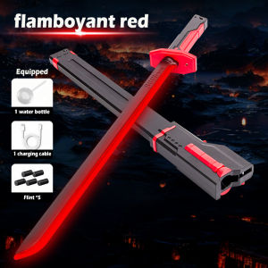 Cold Mist Spray Rainbow Lightsaber Toy Interstellar Spark Blade LED Light Up Sword with Innovative Micro Spray Device for Kids Adults Cosplay & Recreation