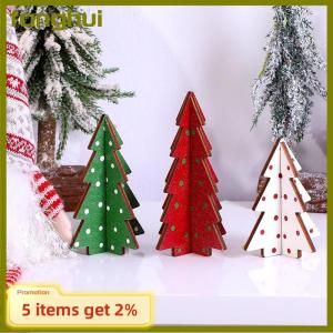 fanghui Christmas Decor 3 Pieces Wood Table Rustic Christmas Tree Farmhouse Wooden Xmas Centerpiece For Small Table Xmas Trees