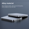 Hagibis USB-C Hub with Dual Hard Drive Enclosure Type-C Docking Station for Mac Mini M2 Mac Studio M1 Max Ultra with 2.5inch SATA M.2 SSD 4K60Hz DP1.4  HDMI USB3.2 Gen2 SD/TF. 