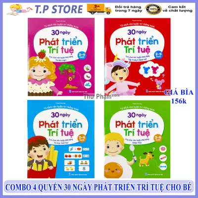 Bộ 4 Cuốn Sách 30 Ngày Phát Triển Trí Tuệ Dành Cho Trẻ 2-4 Tuổi - Tủ Sách Rèn Luyện Trí Thông Minh Cho Bé