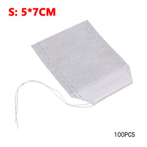 100pcs Empty Tea Bags With String Drawstring Tea Bags 100Pcs/Pack 4Sizes Empty Teabags String Heat Seal Filter Paper Herb Loose Drawstring Pouch
