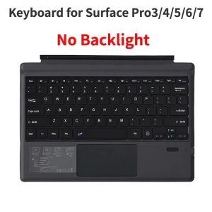 Backlit Trackpad Wireless Keyboard for Surface Pro 3 4 5 6 7 Portable Bluetooth Keyboard for Surface Pro 3 4 5 6 7