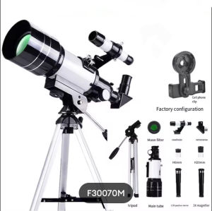 300mm 70mm Professional Astronomical Telescope Monocular Outdoor Travel Spotting Scope with Tripod for Child Kids And Beginners