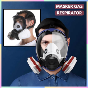 FAST DELIVERY Masker Gas Respirator Safety Mask Full Face Cotton Filter Anti Debu dan Racun 6800
