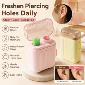Earring Cleaning Thread Earring Cleaner String Ear Piercing Cleaning Cord Odor Removal Blockage Prevention Daily Hygiene Ear Care Travel Size