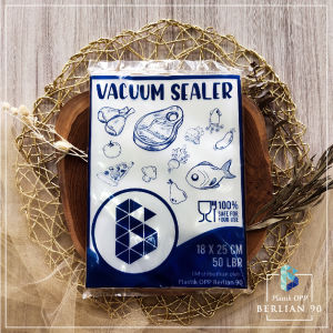 Plastik Vacum Makanan 18x25 Cm / Plastik Vacum Bag Sealer isi 50 Lbr
