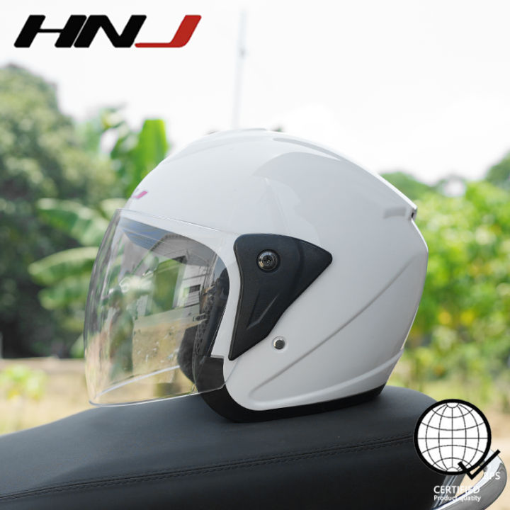 HNJ A4-002 Motorcycle Helmets Half Face for Women Clear Visor Motors Helmet with Men