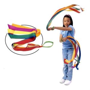 SERAPHYXO Rhythmic Gymnastic Ribbons Color Ribbon Toys Art Gymnastic Dance Rainbow Ribbons Kids Toy Sensory Toy Rainbow Streamer Children