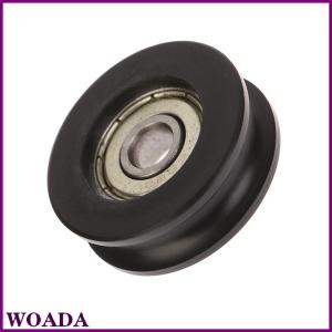WOADA For Slide Door Window U Groove Roller Pulley 626 Bearing Steel Bearing Roller Injection-coated U-shaped Pulley Wheel