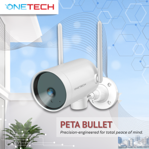 OneTech Peta Bullet WiFi CCTV Security Camera Outdoor 2 way Audio Wireless Waterproof Night Vision Motion Detection