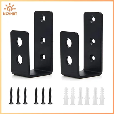 NCVHRT 2x4 Door Barricade Brackets Security Bar U Bracket Heavy Duty Devices Night Lock Door Barricade Door Reinforcement Bracket