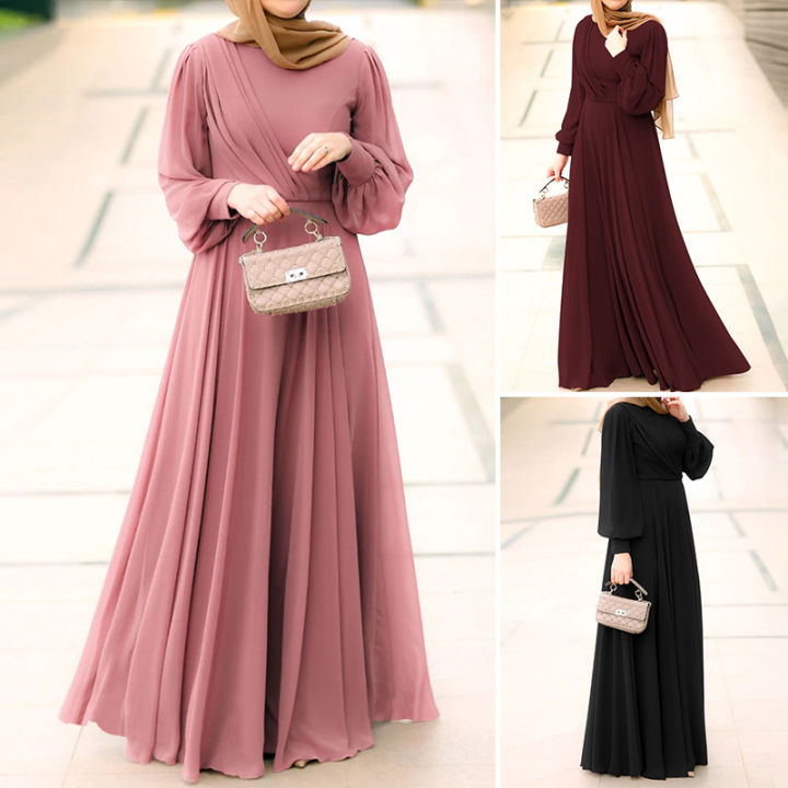 Freeshipping) Baju Raya Esolo ZANZEA Muslimah Womens Muslim Long