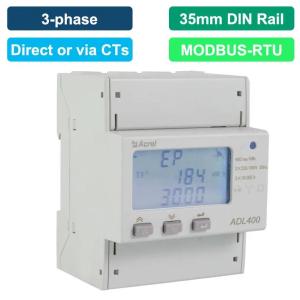 Acrel 3 phase smart multifunction energy meter ADL400 RS485 Modbus-RTU 5A input din rail power monitor