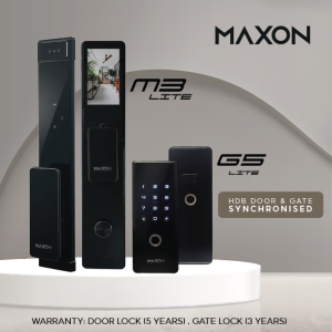 2025 MAXON M3 LITE + G8 DIGITAL LOCK FOR SINGAPORE HDB GATE AND DOOR