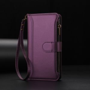 Luxury Lanyard Flip Leather Phone Case For OPPO F29 F27 F25 F23 F21S F21 F19S F19 F17 Pro Plus 4G 5G Zipper Wallet Multi Card Cover
