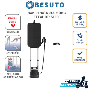Bàn Ủi Hơi Nước Tefal QT1510E0 Bàn Là Hơi Nước Đứng Công Suất 2985W Bình Nước Tháo Rời 1L Kèm Cầu Là Nhập Đức Bảo Hành 12 Tháng