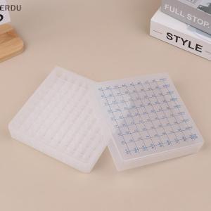 💕💞【Special price】ERDU ชั้นวางกล่องพลาสติก100รูสำหรับห้องแล็บหลอดไครโอความจุ2มล. 1.5มล. 1.8มล. พร้อมฝาครอบเชื่อมต่อ