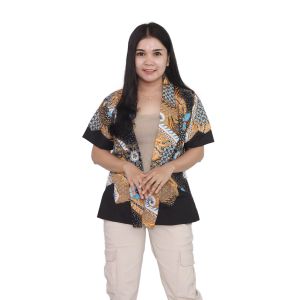 Blouse Batik Over Size OutWear Bolero BigSize / Atasan Batik Wanita Lengkap S-M-L-XL-2L-3L-4L-5L-6L-7L Model Blus Jumbo Seragam Batik / Atasan Formal Kantor OverSize Bahan Katun / Outer Pakaian Batik Kerja Wanita / Putri Nasya