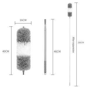 280cm Telescopic Cleaning Duster Retractable Cleaning Brush Feather Dust Cleaner Car Furniture Gap Cleaning Brush