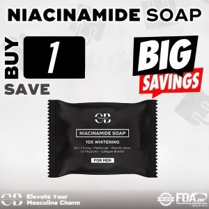 Cosmi Beautii Niacinamide Soap for Men 10X Whitening Oil Control Anti-Acne Dark Spots Pore Minimizer