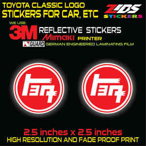 toyota classic logo 3M reflective printed laminated sticker for thumbler cars gadgets laptop etc.