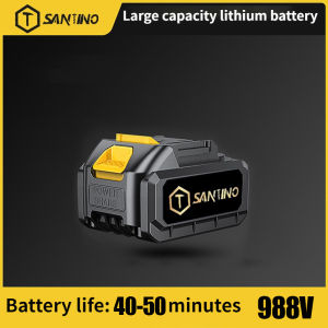 SANTINO Cordless Electric Lawn Mower 1500W/800W High Power Rechargeable Lithium Battery Cordless Grass Trimmer Lawn Mower Pruning Kit Garden Tools(Malaysia stock)