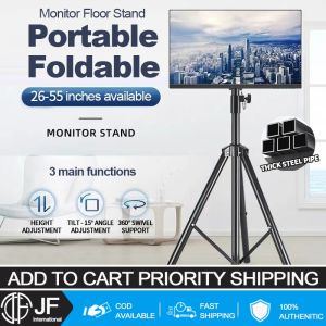 JF 32-90 Inch TV Stand Monitor Screen Movable Rack Floor Base COD
